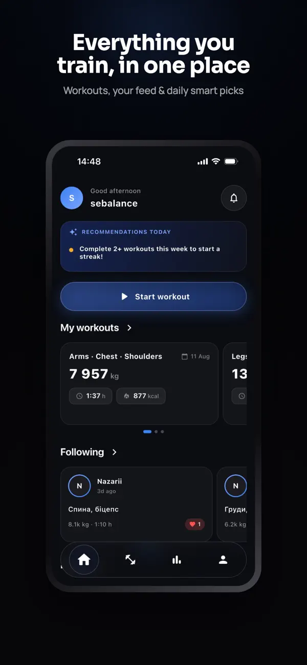 Screenshot #1 pour Gymler - Workout Tracker