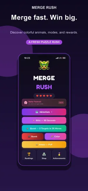 Merge Rush: Animal Puzzle screenshot 3
