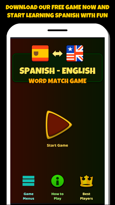 Spanish Vocabulary Game Screenshot