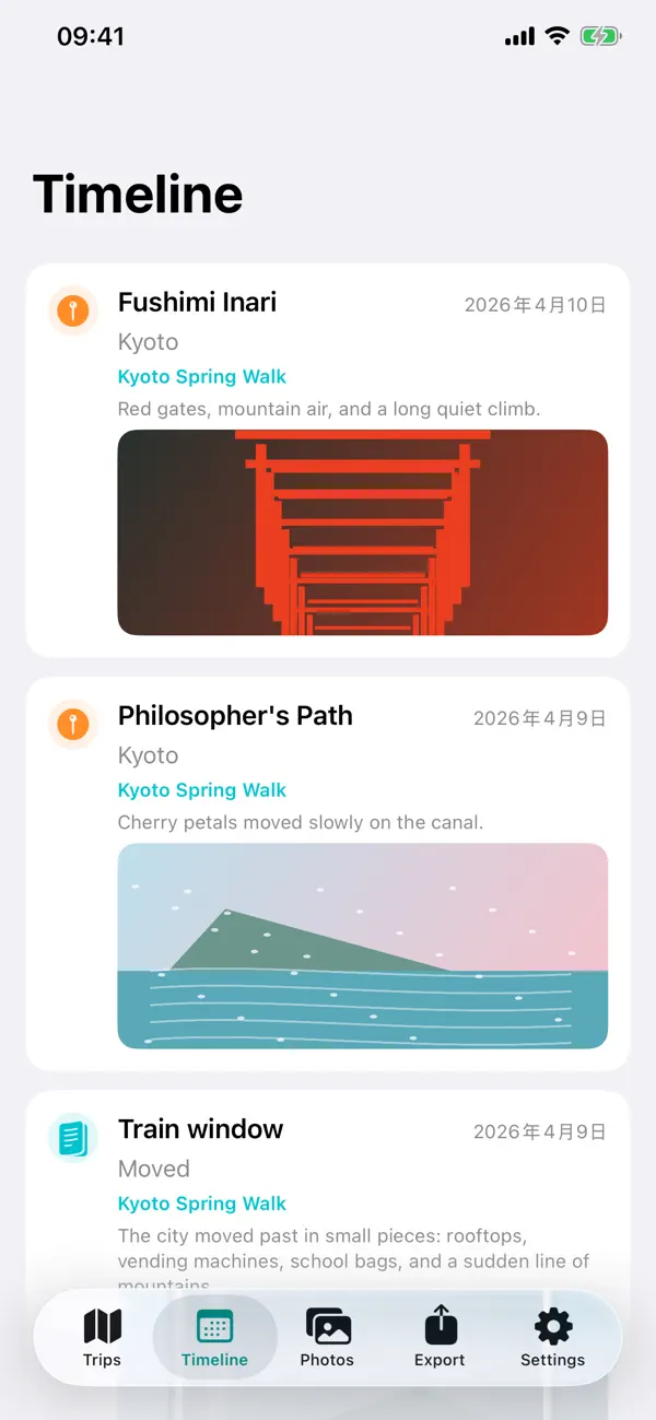Screenshot #3 pour Travel Memo: Trip Notes