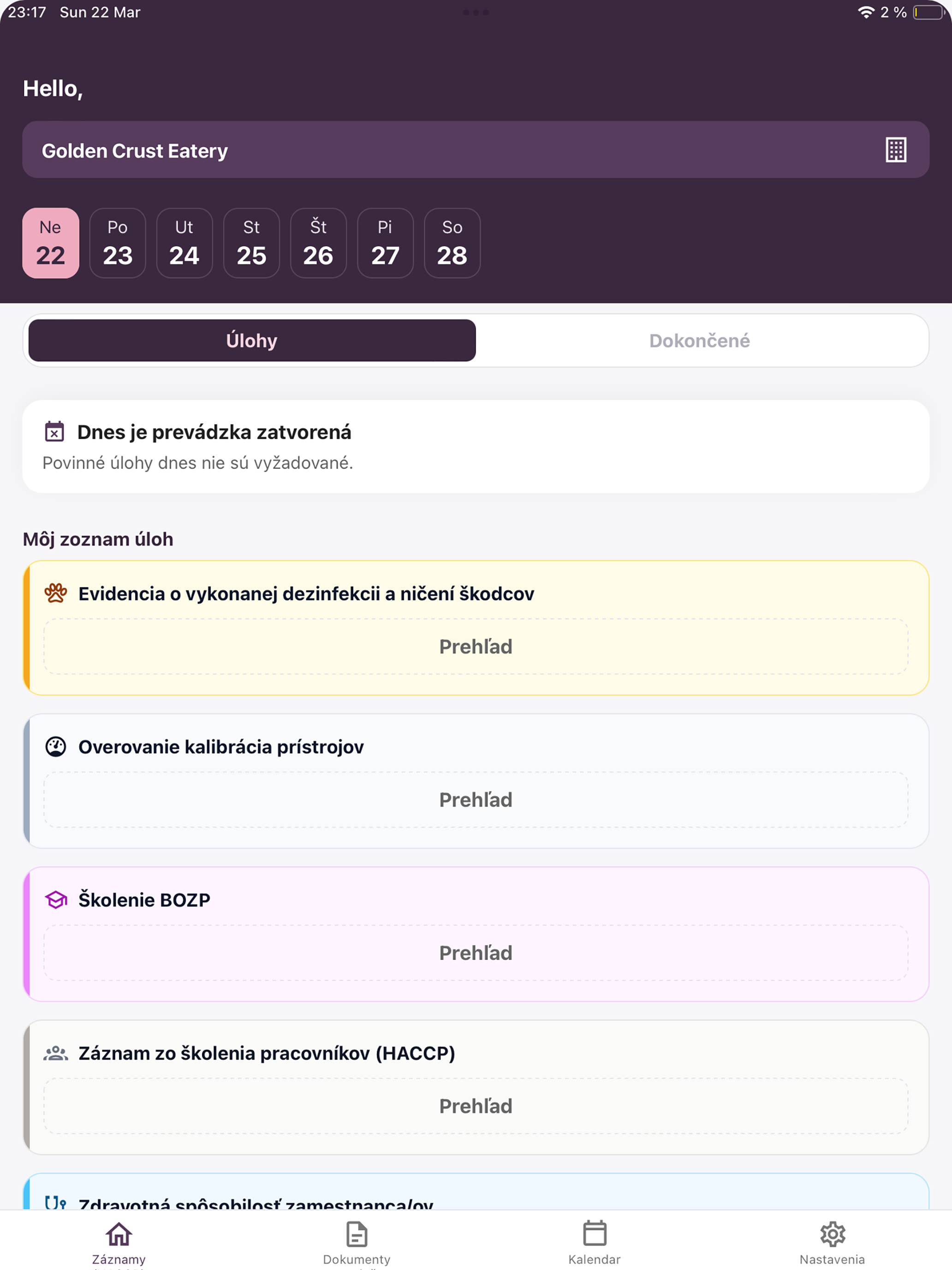 Záznamy screenshot 4