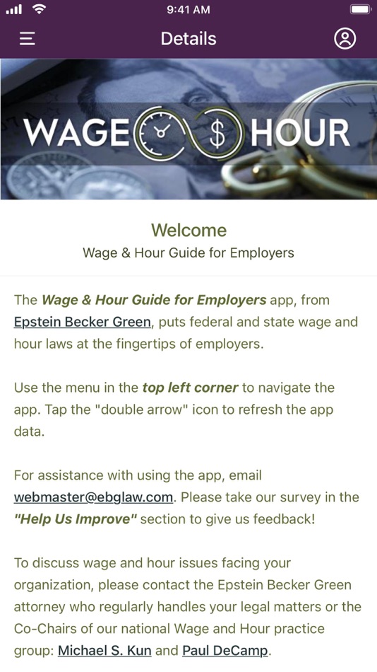 #2. Wage and Hour Guide (iOS) 来自: Epstein Becker Green