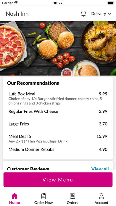Nosh Inn Leeds. Screenshot