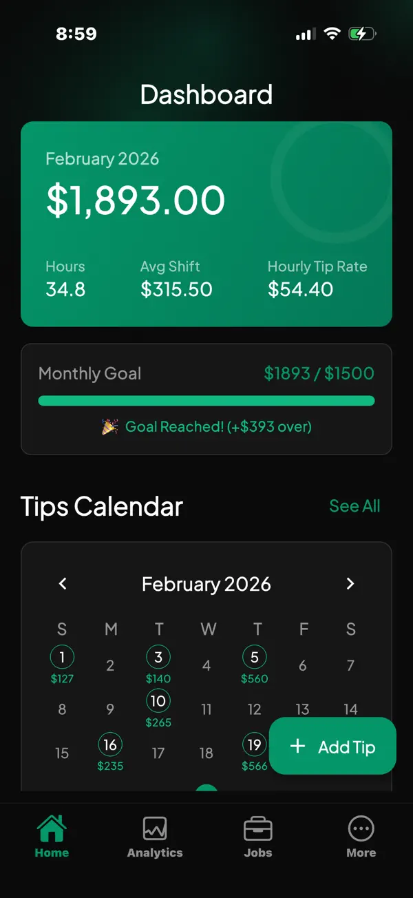 Tip Bucket Pro Screenshot 1
