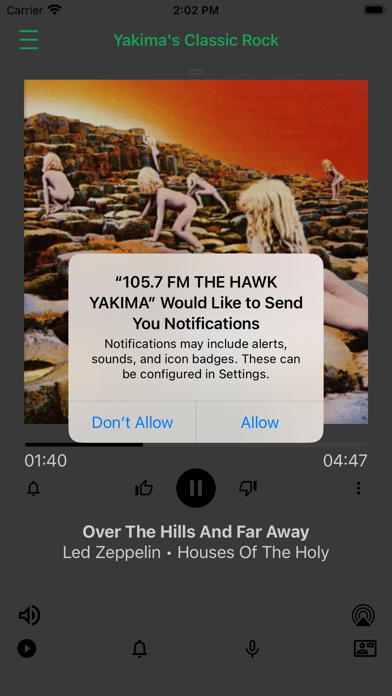 105.7 FM THE HAWK YAKIMA iPhone screenshot 1 - Entertainment app