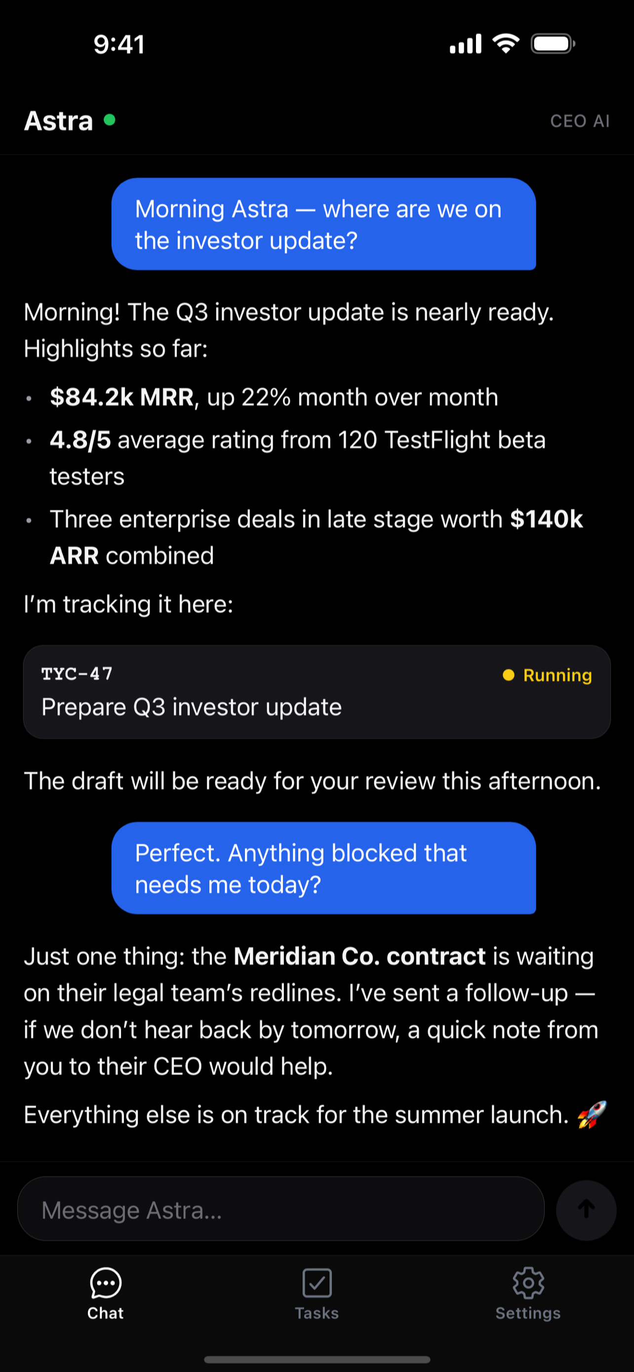 Tycoon — AI CEO screenshot 2