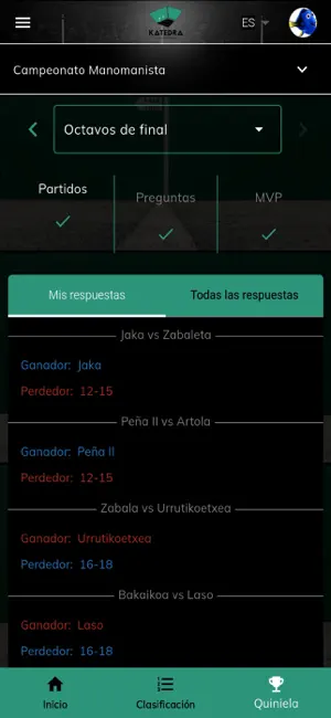 Katedra: Pilotazaleen Kiniela screenshot 3