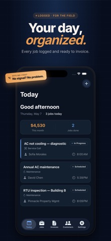 Logged: Job & Invoice Tracker Screenshot 1 of 8