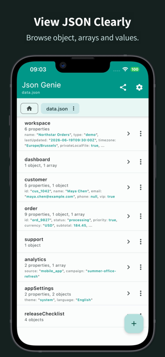 Json Genie: JSON Editor/Viewer Screenshot 2 of 8