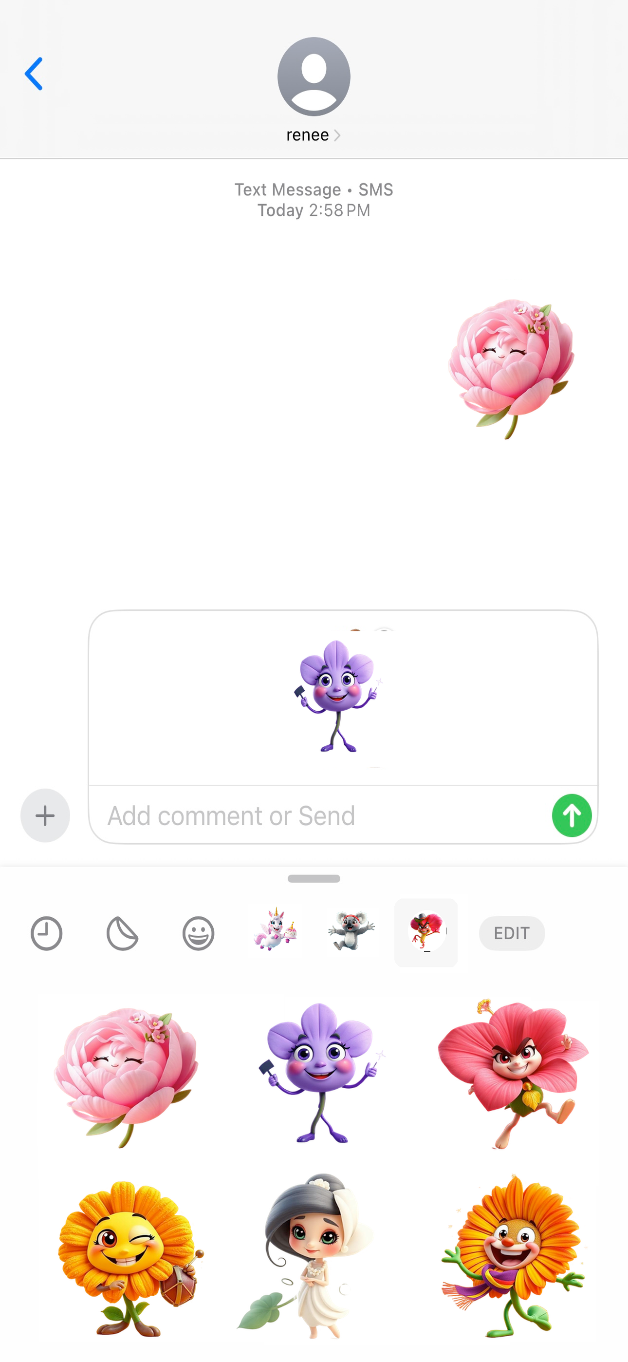 Waltzing Flower Stickers
