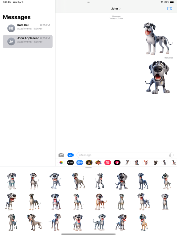 Screenshot #5 pour Happy Great Dane Stickers