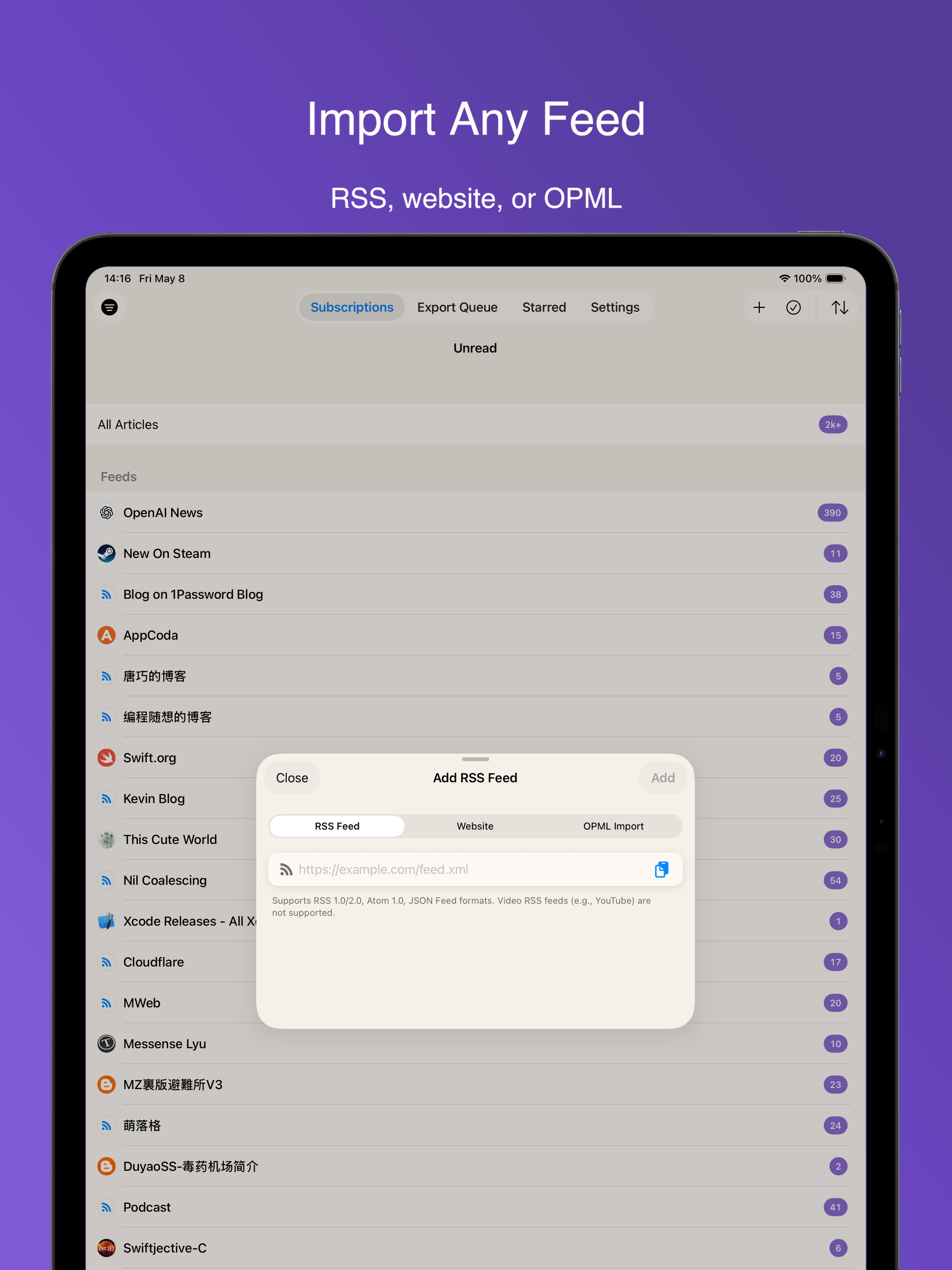 Zin Feed: RSS to EPUB