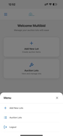 MultiBid Vendor App screenshot