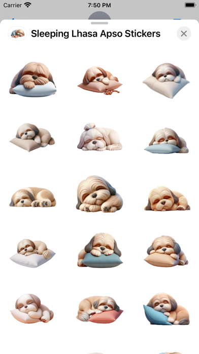 Screenshot #1 pour Sleeping Lhasa Apso Stickers