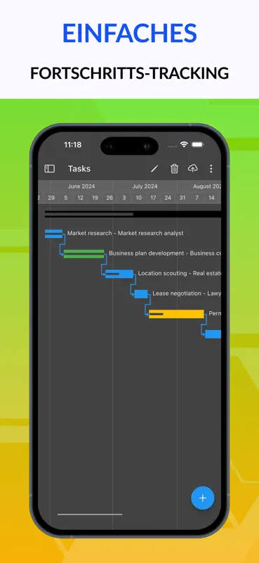 Gantt-Diagramm mit KI-Ingantt screenshot 4 of 10