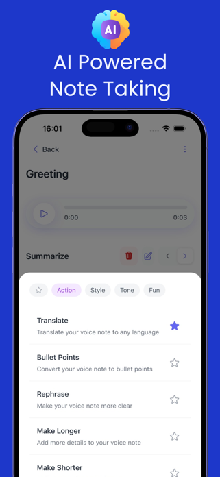 AI Note Taker & Voice Memos Screenshot 4 of 5
