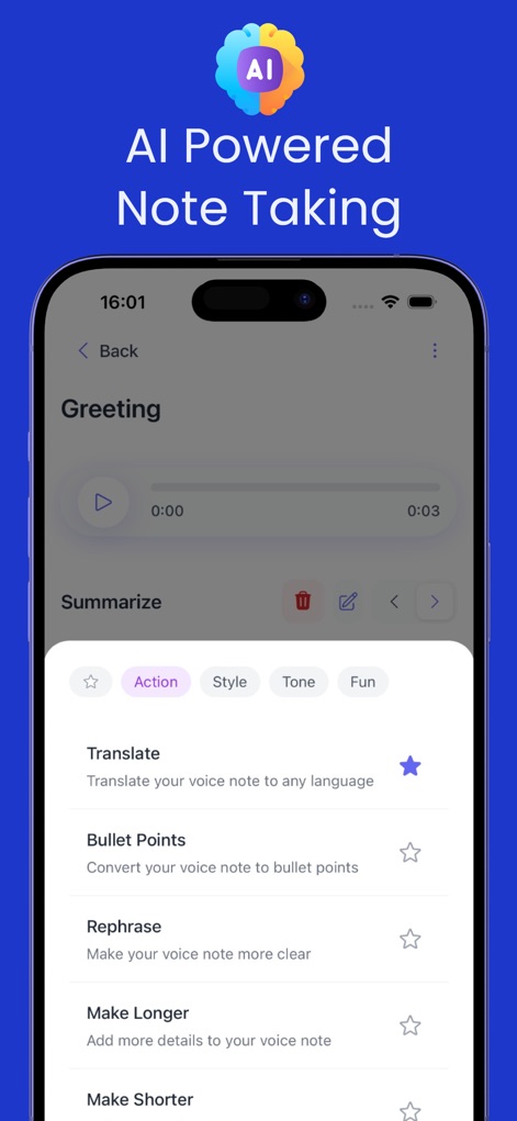 AI Note Taker & Voice Memos - Productivity App | MWM