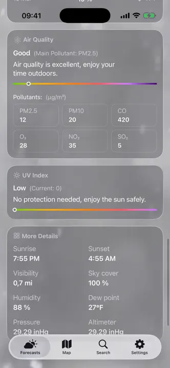 Weather +: скриншот 6 из 6
