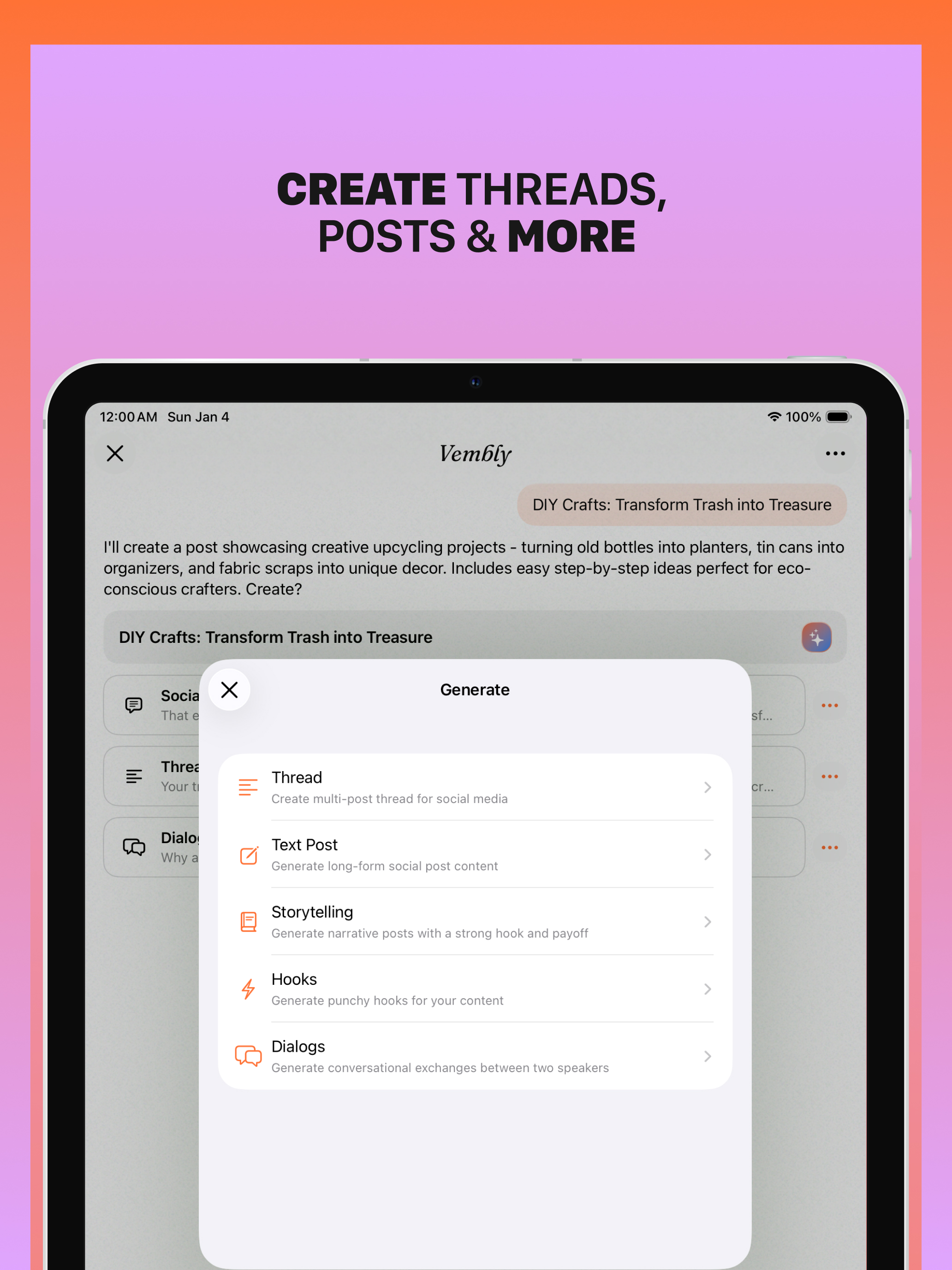 Vembly: AI Content Creator