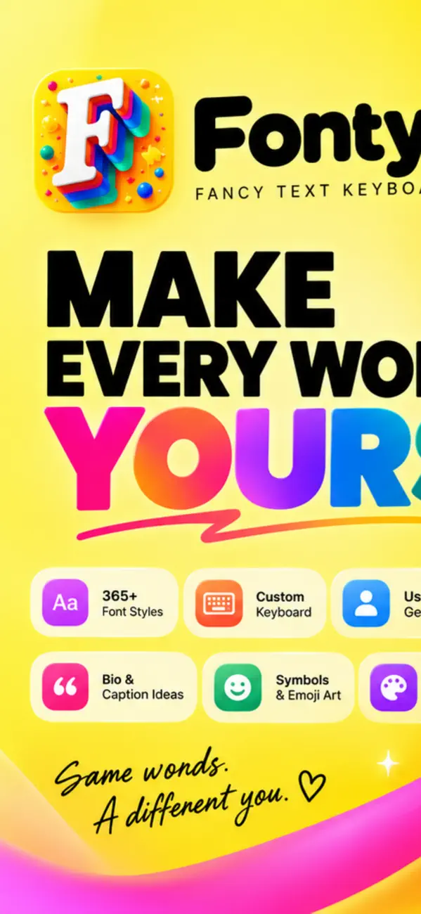Fonty · Fancy Fonts & Keys screenshot