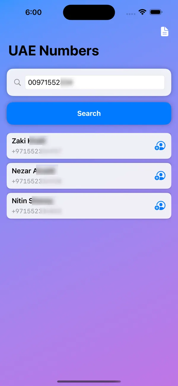 Screenshot #1 pour UAE Numbers أرقام الإمارات