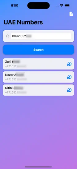 Capture d'écran de UAE Numbers أرقام الإمارات sur iPhone 1