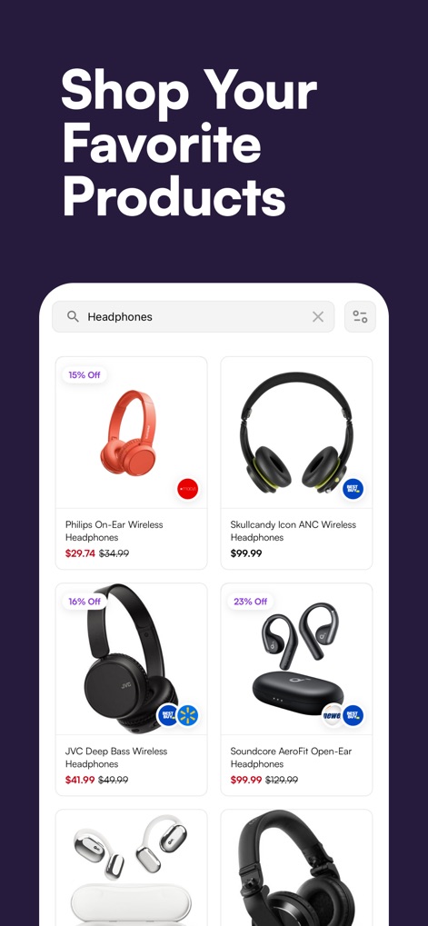 Sezzle: Buy Now, Pay Later - Users can efficiently "Shop Your Favorite Products" using the integrated "search bar" and benefit from visible "discounts" on listings.