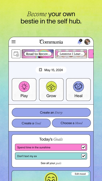 Communia: women's social media Screenshot