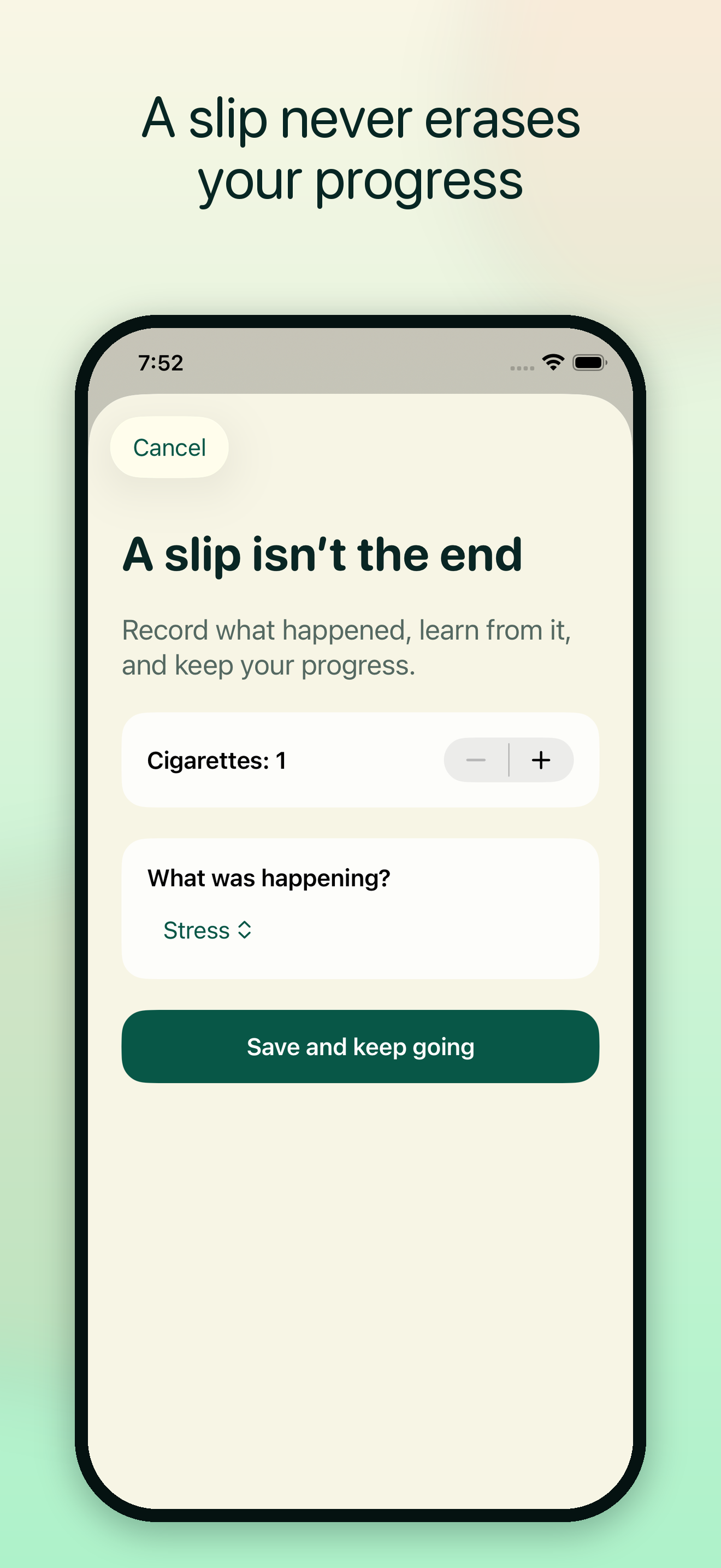 iQuit: Quit Smoking Tracker screenshot 4