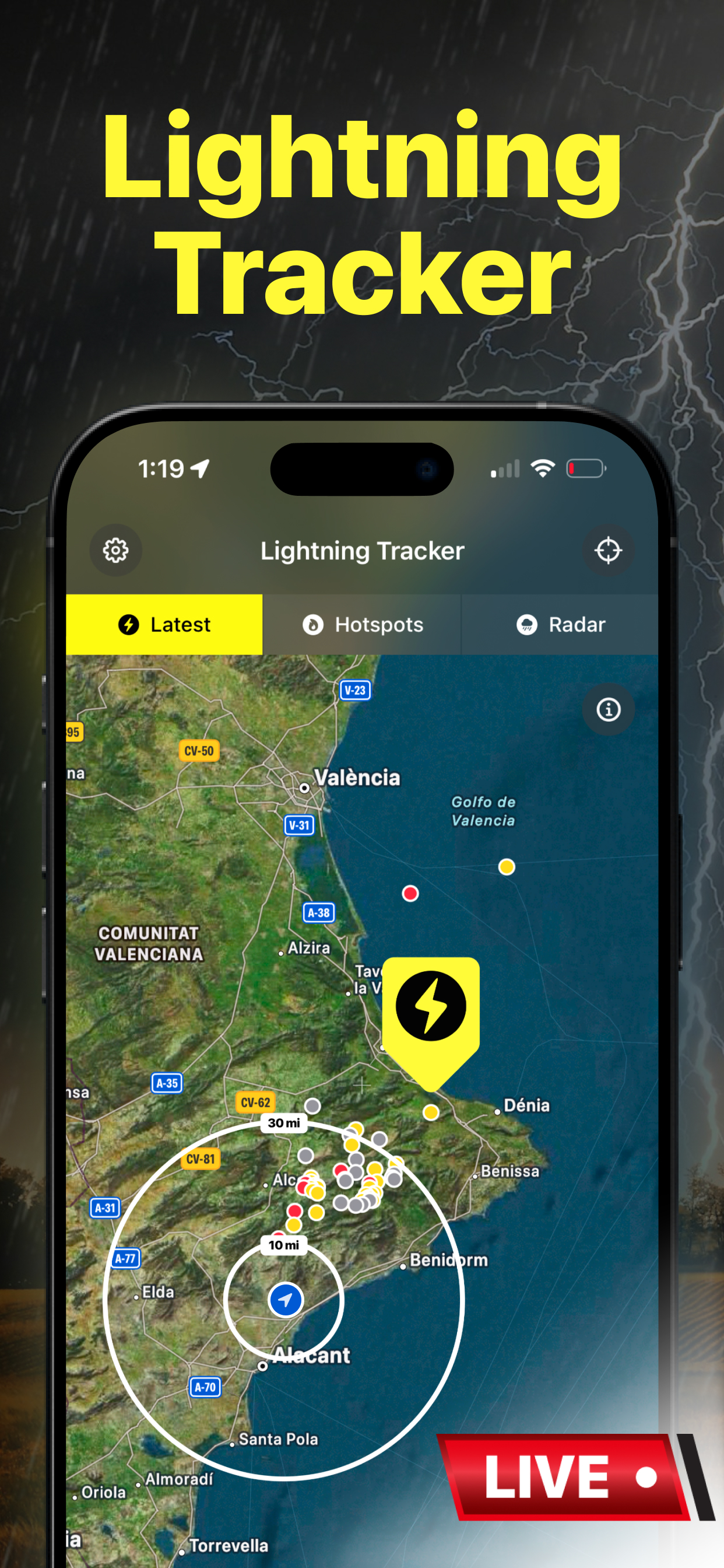 Lightning Tracker & Live Radar