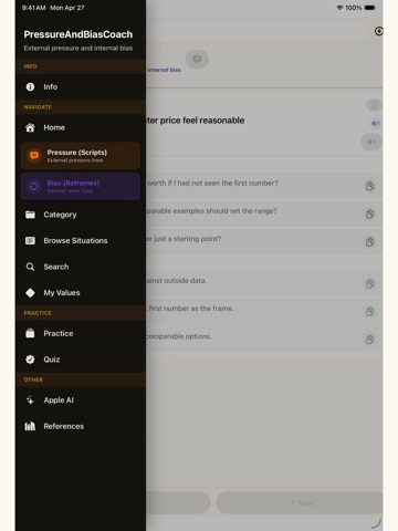 Pressure Manipulation Training iPad screenshot