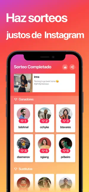 Giveaway Picker for Instagram™ iPhone screenshot 2