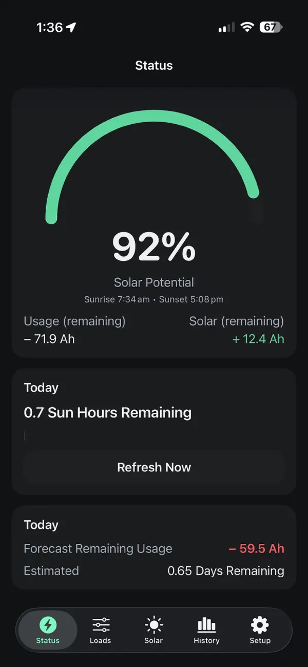 Screenshot #1 pour Offgrid Power