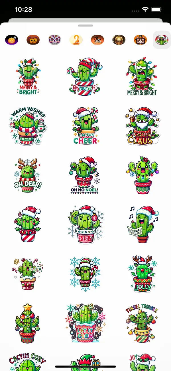 Screenshot #2 pour Funny Christmas Cactus Sticker
