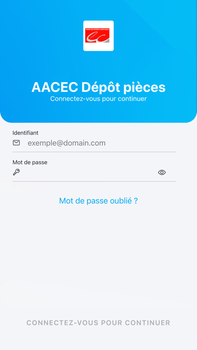 AACEC Dépôt pièces screenshot