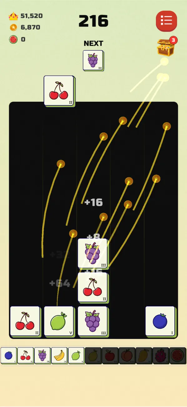 Screenshot #2 pour Merge Fruits 3000