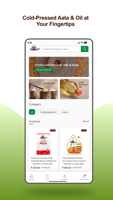 Sadharmi: Cold Pressed Foods Screenshot