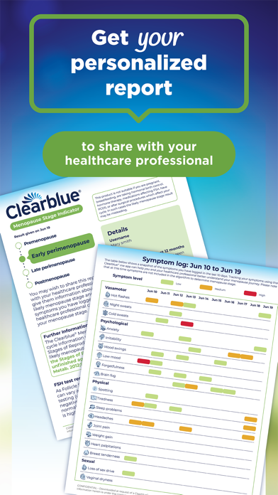 Menopause Stage - Clearblue me Screenshot