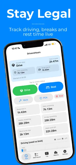 Drivers Hours screenshot 1