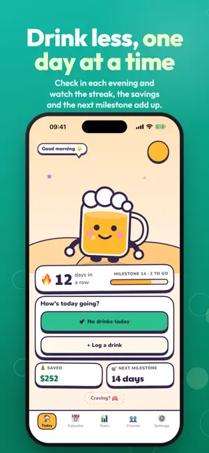 Soberya: Alcohol Tracker screenshot 1