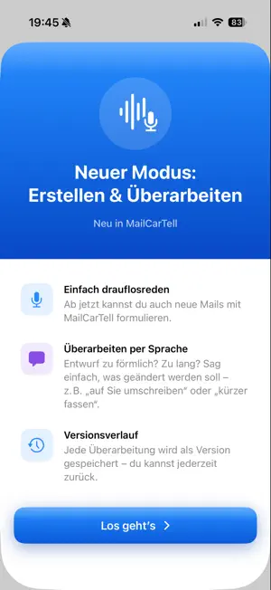 MailCarTell – Mail per Sprache screenshot 3
