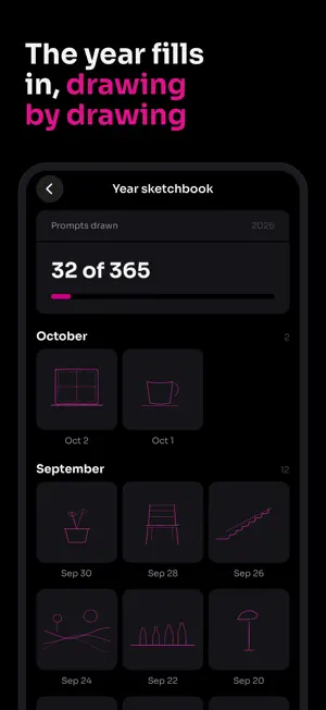 Pink Sketch: Daily Drawing screenshot 2