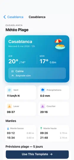 Скриншот Meteo Maroc на iPhone 4