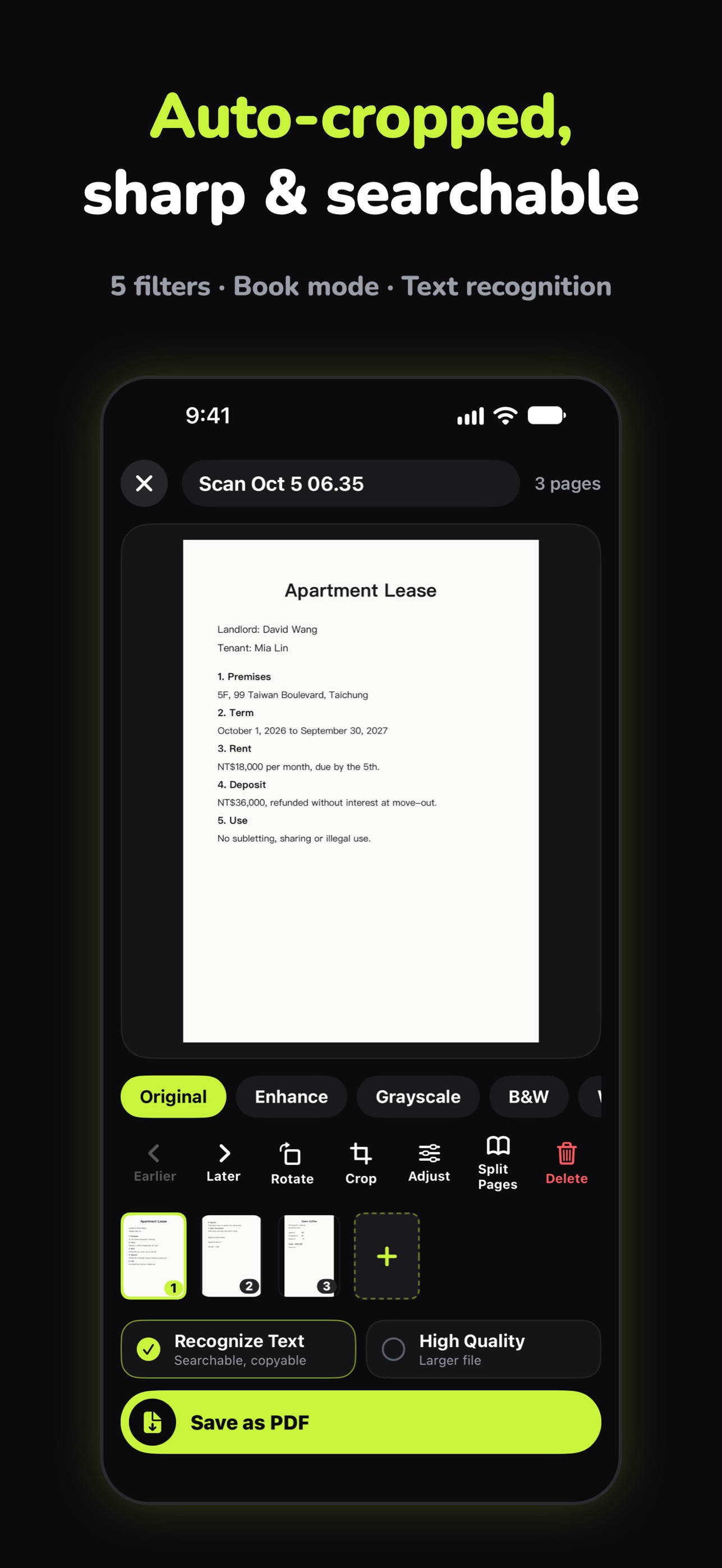 Screenshot 2 of PDFwink: PDF Scanner & OCR