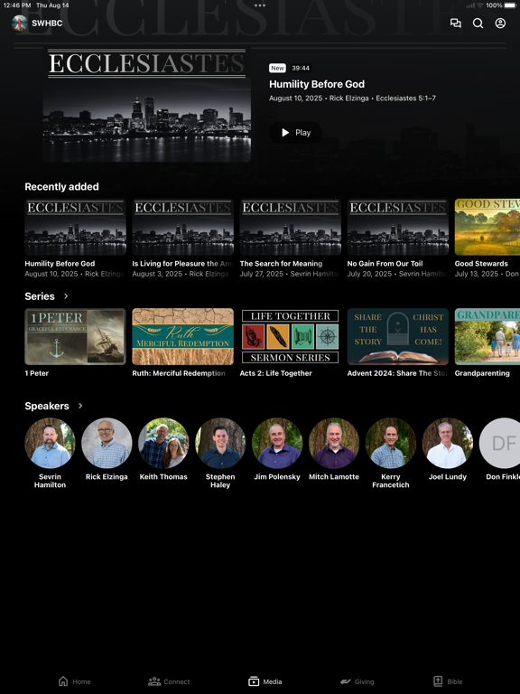 Southwest Hills Baptist Church iPad screenshot 3 - Education app