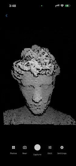 Screenshot von TDLiDAR auf dem iPhone 3