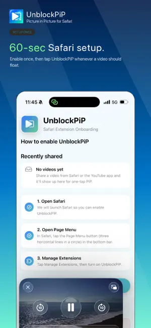 UnblockPiP: Float Video Player screenshot 1