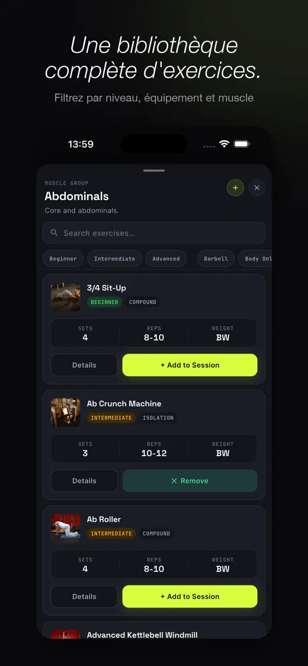 Screenshot #2 pour Mon Coach Fitness