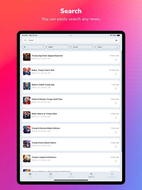 Quik News - Podcasts & Debates iPad screenshot 6 - News app