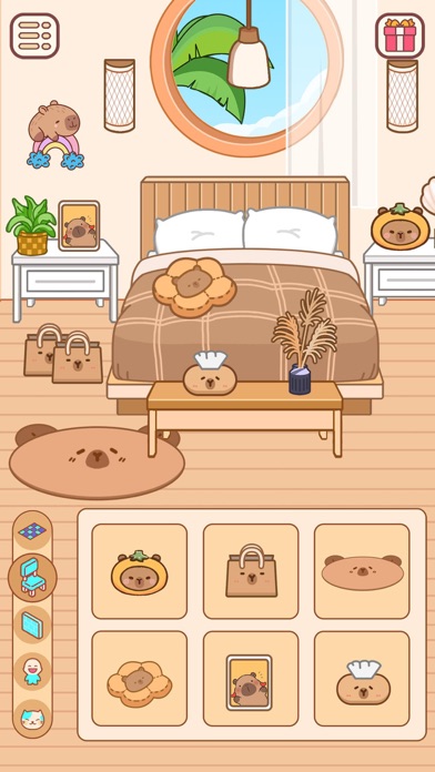 ゲーム内インベントリUI（カピバラテーマ家具）